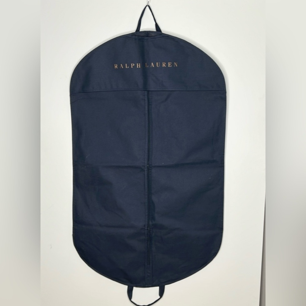 Ralph Loren Canvas Navy Zip Folding Garment Bag